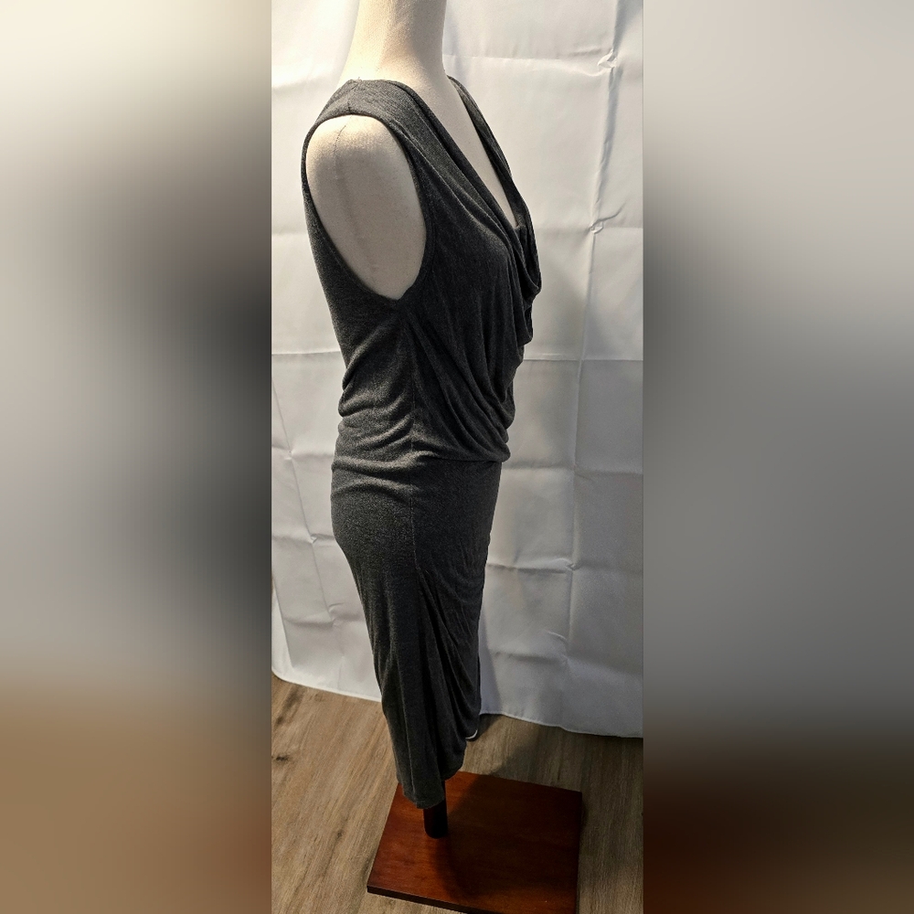 Gray Ruched Sheath Dress - Picture 4 of 4